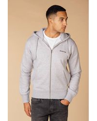 Firetrap - Regular Fit Cotton Rich Zip Through Hoody With Drawstring - Lyst