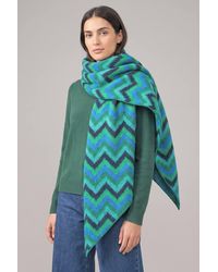 SARTA - Bobbie Zig Zag Stripe Heavyweight Winter Scarf - Lyst