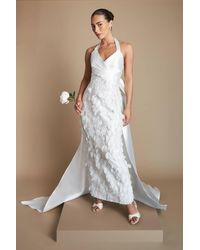 Coast - Couture Halterneck Embellished Wedding Dress With Exaggerated Bow Back - Lyst