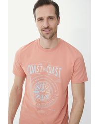 MAINE - Coast To Coast Print Crew Neck T-shirt - Lyst