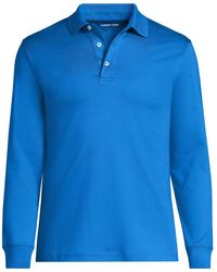 Lands' End - Long Sleeve Supima Polo Shirt, Traditional Fit - Lyst