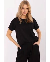 Love Lace - Casual Short Sleeve Round Neck Blouse - Lyst
