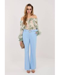 Love Lace - Everyday Cotton High Waisted Straight Trousers - Lyst