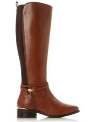 Dune - Wide Fit 'traviss' Leather Knee High Boots - Lyst