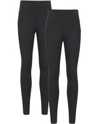 Mountain Warehouse - '2 Pack 'Blackout' Lightweight Moisture Wicking High Waisted Leggings - Lyst