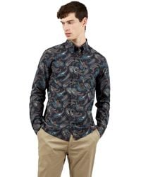 Ben Sherman - Long Sleeve Paisley Print Shirt - Lyst