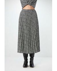 GUSTO - Geometric Print Pleated Skirt - Lyst