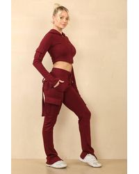 Stylewise - Loopback Cropped Zip Up Hoodie - Lyst