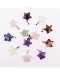 KDMD - 12 Assorted Gemstone Star Pendants 20X6Mm For Jewelry & Crafts - Lyst
