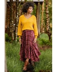Joe Browns - Checked Asymmetric Hem Maxi Skirt - Lyst