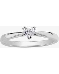 T.H.Baker - 9Ct 0.20Ct Diamond Heart Shaped Solitaire Ring 1968Wg/20-9 N - Lyst