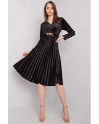 Love Lace - Classic Stretch Midi Dress With Long Sleeves - Lyst