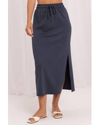 Love Lace - Everyday Viscose Knitted Skirt With Slit - Lyst