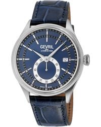 Gevril - Empire 48102 Swiss Automatic Eta 2895 Dial Italian Handmade Leather Watch - Lyst