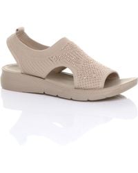 AJVANI - Low Wedge Heel Slingback Diamante Summer Holiday Comfort Sandals - Lyst