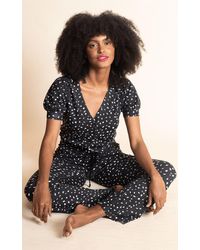 Dancing Leopard - Kooki Abstract Print Knitted Cardigan Short Sleeve V-neck Jumper - Lyst