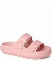 Spot on - Wide Fit Double Buckle Comfort Pool Slide Sandals - Lyst