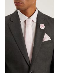 Burton - Baby Pink Wedding Paisley Tie Set With Lapel Pin - Lyst