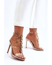 Love Lace - Stiletto Heel Rhinestone Sandals With Insole For Comfort - Lyst