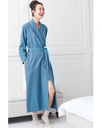 British Boxers - "Stornoway" Herringbone Brushed Cotton Dressing Gown - Lyst