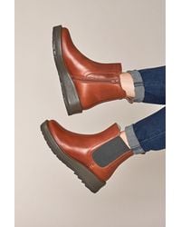 Moshulu - 'Kos' Chunky Sole Leather Ankle Boot - Lyst