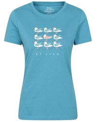 Mountain Warehouse - 'St Ives' Lightweight Casual Short Sleeve 100% Cotton Graphic T-Shirt - Lyst