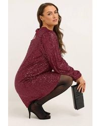Yours - Sequin Embellished Dress - Lyst