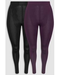 Yours - 2 Pack Soft Touch Stretch Leggings - Lyst