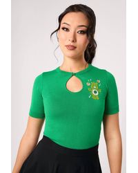 Hell Bunny - Good Luck Bear Care Bears Knitted Top With Embroidery - Lyst