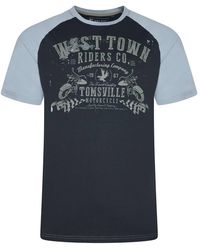 KAM Jeanswear - Raglan West Town Print Tee For - Lyst