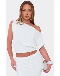 EGO - Blouson Style Strappy Off-The Shoulder Top - Lyst