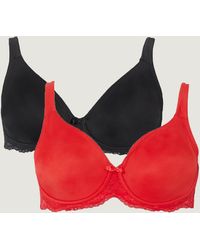 Gorgeous - Dd+ 2 Pack Moulded Lace Wing T-shirt Bra - Lyst