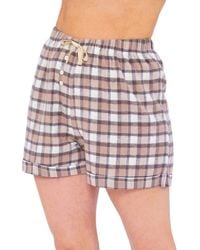 Love to Sleep - Flannel Pyjama Sleep Shorts - Lyst