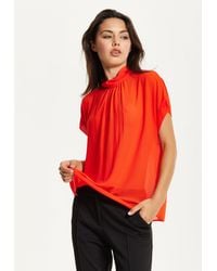 Liquorish - High Neck Tie Back Top - Lyst