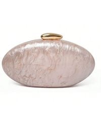 AJVANI - Evening Acrylic Wedding Bridal Prom Party Clutch Marble Effect Bag - Lyst