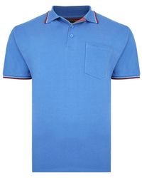 KAM Jeanswear - Big Size Tipped Polo Shirt With Pocket For - Lyst