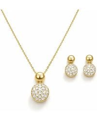 Raina Jewels - 18Ct Diamond Round Necklace Stud Earrings Matching Set 0.58Ct - Lyst