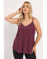 Yours - Lace Cami Vest Top - Lyst