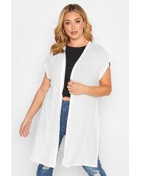 Yours - Short Sleeve Cardigan - Lyst