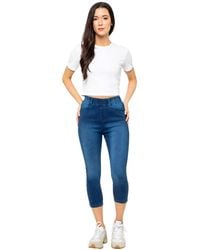 Enzo - Skinny Fit Cropped Jeans - Lyst