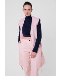 Enorsia - Coloured Denim Sleeveless Jacket - Lyst