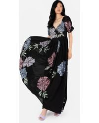Maya Deluxe - Embellished Sweetheart Neck Maxi Dress - Lyst