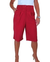 Paulo Due - Tailored Wide Leg Knee Shorts - Lyst