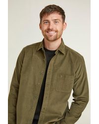 Double Two - Green Corduroy Long Sleeve Casual Shirt - Lyst