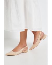 Dorothy Perkins - Jerry Faux Suede Slingback Pointed Flat Shoes - Lyst