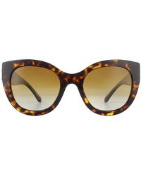 BVLGARI - Square Dark Havana Brown Gradient Polarized Sunglasses - Lyst