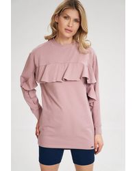 Love Lace - Cotton Long Sleeve Tunic With Bust Ruffle Style 162355 - Lyst
