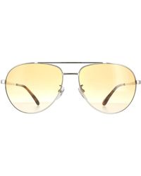 Dunhill - Aviator Silver Brown Gradient Sdh193 - Lyst