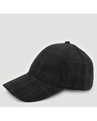 Steel & Jelly - Black And Charcoal Thin Check Baseball Cap - Lyst