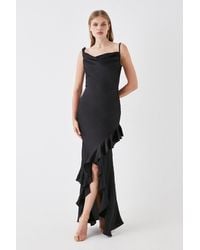 Coast - Sophie Habboo Cowl Front Satin Dress - Lyst